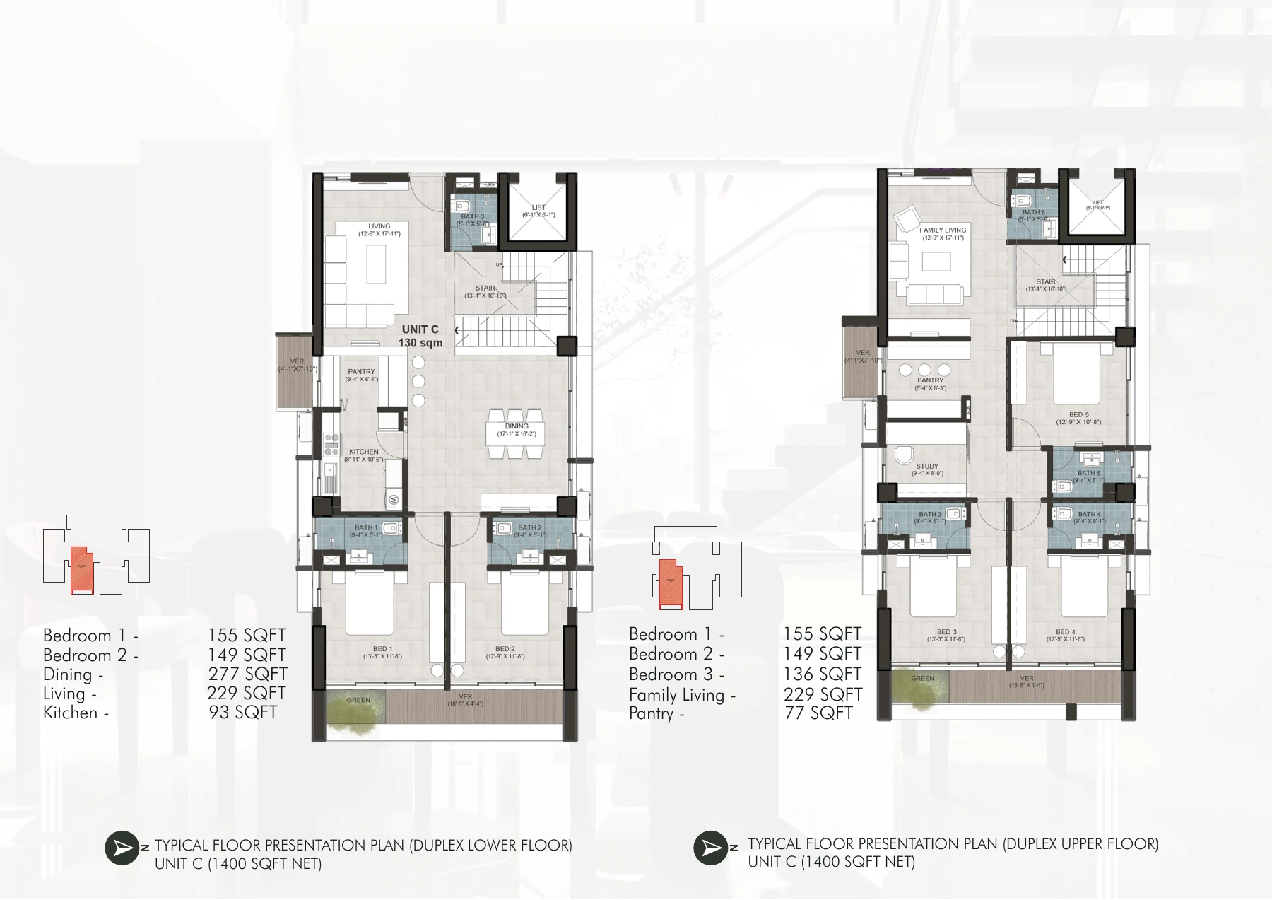 Unicorn Heights · Duplex C layout
