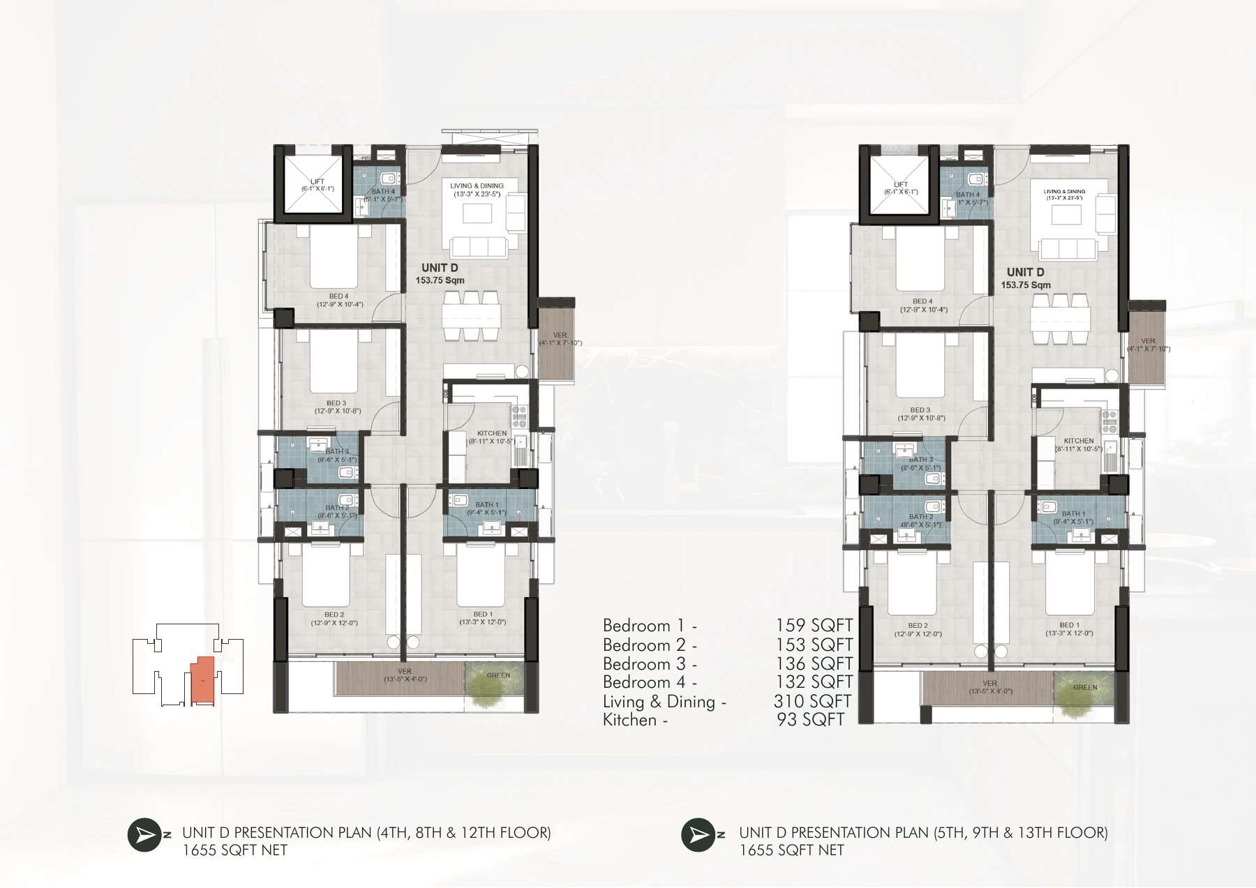 Unicorn Heights · Unit D layout